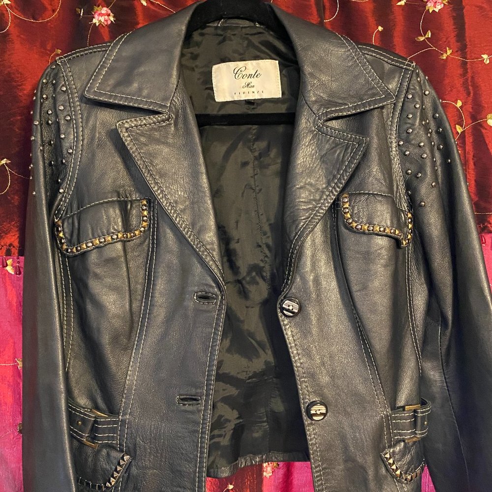 Lambskin Italian customized leather jacket